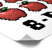 8ビットりんごピクセルアートプリント ポスター (角)