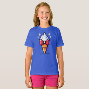 8ビットアイスクリームエレガンス: Dapperデザートデザイン Tシャツ