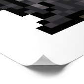 8ビットウィザードスペルキャスティングピクセルアートポスター ポスター (角)