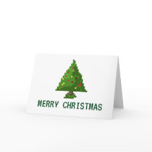 8ビットギークピクセルクリスマスの休日の木