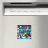 8ビットクリスマスツリー&サンタ マグネット (インサイチュ (食洗機))