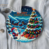8ビットクリスマスツリー&サンタ 缶バッジ (インサイチュ)