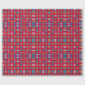 8ビットクリスマスプレゼントギフトラッピング紙 ラッピングペーパー (フラット)