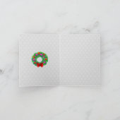 "8ビットクリスマス"の休日のメッセージカード(赤い) シーズンカード (内部)