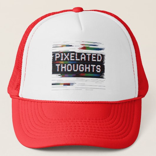 8ビットグリッチ – スタイリッシュアウトドアTrucker Hat キャップ (正面)