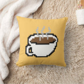 8ビットコーヒーピロー クッション (ブランケット)
