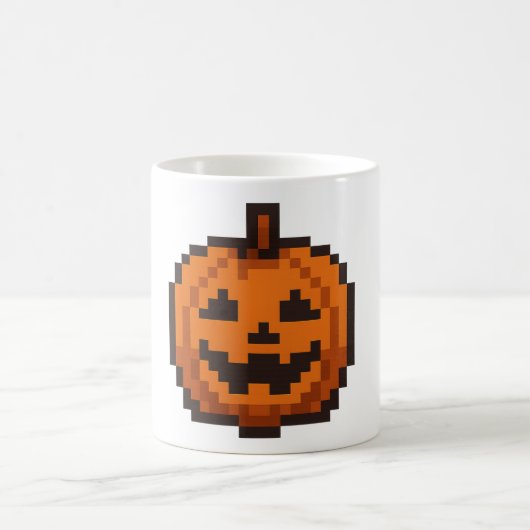 8ビットジャック・オ・ランタン コーヒーマグカップ (中央)