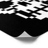 8ビットスカルピクセルアートポスター ポスター (角)