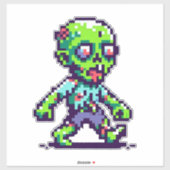 8ビットゾンビおもしろいハロウィーン シール (シート)