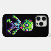8ビットゾンビおもしろいハロウィーン iPhoneケース (裏面横)