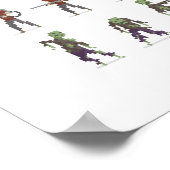 8ビットゾンビ黙示録ピクセルアートポスター ポスター (角)