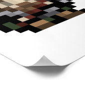 8ビットドワーフ16x16ピクセルアートポスター ポスター (角)