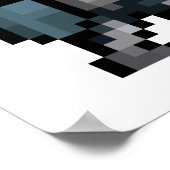 8ビットナイトピクセルアートポスター ポスター (角)