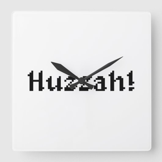 8ビットハッザー！ スクエア壁時計 (正面)