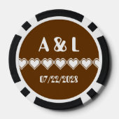 8ビットハートのチョコレート ポーカーチップ (裏面)