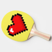 8ビットハート: クラシックなレトロのゲーマーの卓球ラケット 卓球ラケット (横)