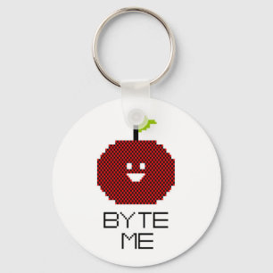 8ビットバイト私かわいいAppleピクセル芸術 キーホルダー