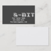 8ビットビデオゲームのゲーマーの名刺 名刺 (正面/裏面)