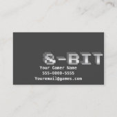 8ビットビデオゲームのゲーマーの名刺 名刺 (正面)