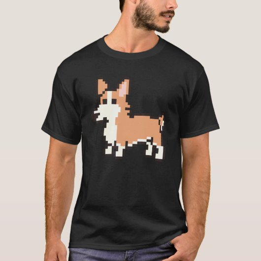 8ビットピクセルコーギー Tシャツ (正面)