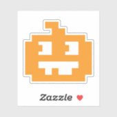 8ビットピクセルジャックO'ランタンパンプキンヘッド シール (シート)