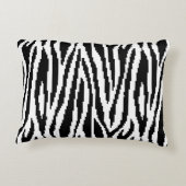 8ビットピクセルゼブラ印刷デザインパターン アクセントクッション (裏面)