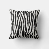 8ビットピクセルゼブラ印刷デザインパターン クッション (裏面)