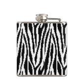 8ビットピクセルゼブラ印刷デザインパターン フラスク (裏面)