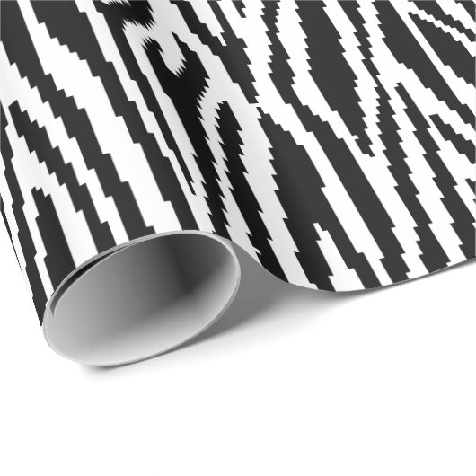 8ビットピクセルゼブラ印刷デザインパターン ラッピングペーパー (ロールコーナー)