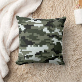 8ビットピクセルデジタルアーバンカモフラージュ/迷彩柄 クッション (ブランケット)