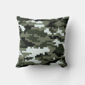 8ビットピクセルデジタルアーバンカモフラージュ/迷彩柄 クッション (裏面)