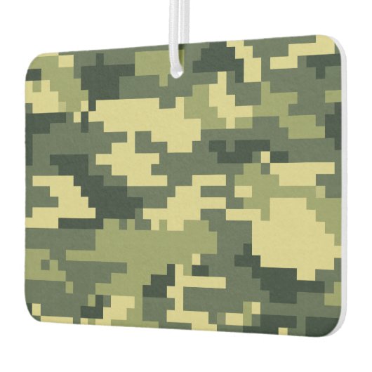 8ビットピクセルデジタルウッドランドカモフラージュ/迷彩柄 カーエアーフレッシュナー (左)