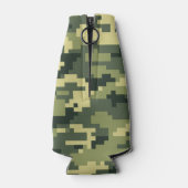 8ビットピクセルデジタルウッドランドカモフラージュ/迷彩柄 ボトルクーラー (裏面)