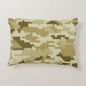 8ビットピクセルデジタルデザートカモフラージュ/迷彩柄 アクセントクッション (裏面)
