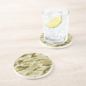 8ビットピクセルデジタルデザートカモフラージュ/迷彩柄 コースター (側面)