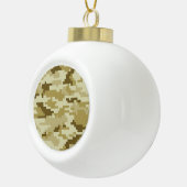 8ビットピクセルデジタルデザートカモフラージュ/迷彩柄 セラミックボールオーナメント (右)