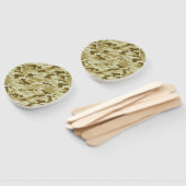 8ビットピクセルデジタルデザートカモフラージュ/迷彩柄 ハンドファン (組立なし)