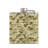 8ビットピクセルデジタル砂漠のカムフラージュ/迷彩柄 フラスク (裏面)