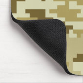 8ビットピクセルデジタル砂漠のカムフラージュ/迷彩柄 マウスパッド (コーナー)