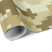8ビットピクセルデジタル砂漠のカムフラージュ/迷彩柄 ラッピングペーパー (ロールコーナー)