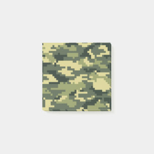 8ビットピクセルデジタルWoodland Camouflage/迷彩柄 ポストイット