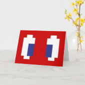 8ビットピクセルマンガ目 カード (黄色い花)