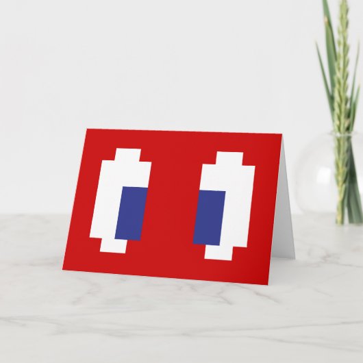 8ビットピクセルマンガ目 カード (正面)