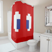 8ビットピクセルマンガ目 シャワーカーテン (インサイチュ)