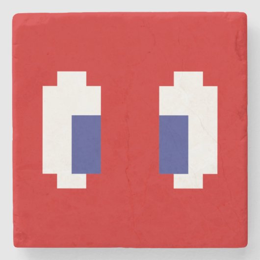 8ビットピクセルマンガ目 ストーンコースター (正面)