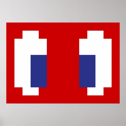 8ビットピクセルマンガ目 ポスター (正面)