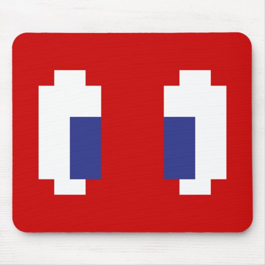 8ビットピクセルマンガ目 マウスパッド (正面)