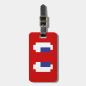 8ビットピクセルマンガ目 ラゲッジタグ (正面縦)