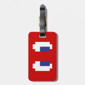 8ビットピクセルマンガ目 ラゲッジタグ (裏面縦)