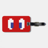 8ビットピクセルマンガ目 ラゲッジタグ (裏面横)